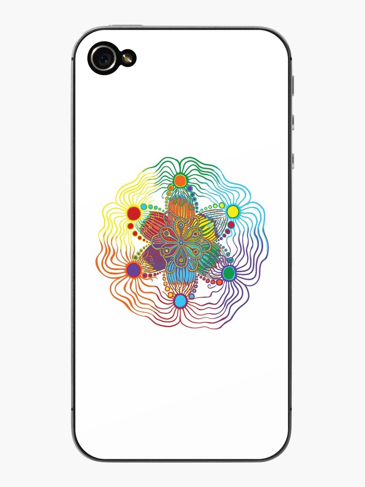 I phone Case White Rainbow Design - Sand Vandal